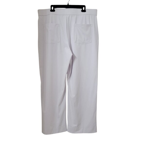 Halara Size 2X White High Waist Button Multiple Pocket Straight Leg Pants NEW - Picture 5 of 14